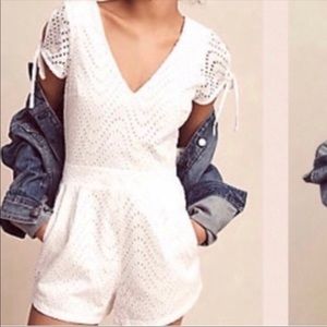 Open-back White Romper